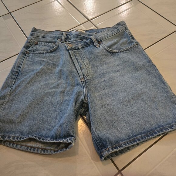 Agolde Criss Cross Jean Shorts 25 - Picture 1 of 4